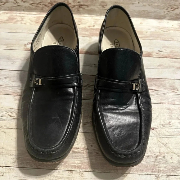 Florsheim Imperial Mens Size 11 C Black Soft Leather Loafer Shoes Vintage - Picture 1 of 11